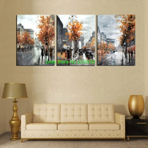

Square drill diamond embroidery triptych european city home decoration whole diamond mosaic needlework diy diamond painting S331