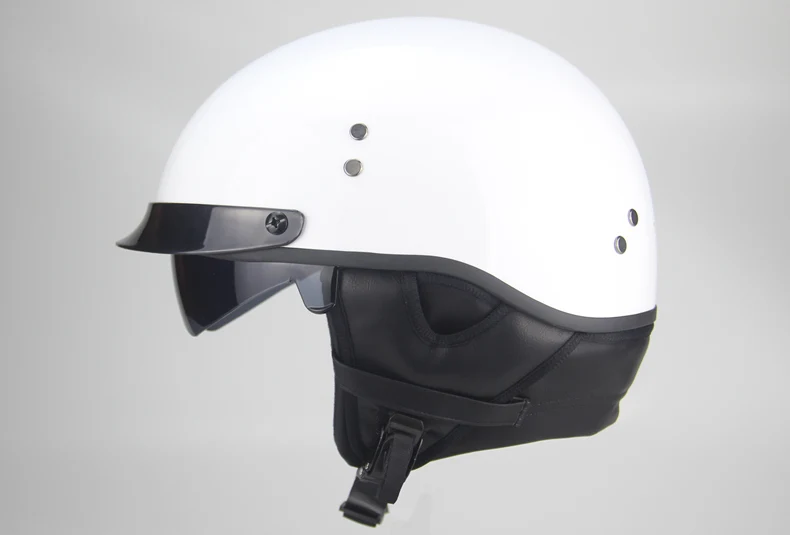 Moto rcycle шлем cascos para moto открытый Половина лица casco moto Винтаж jet capacetes de moto ciclista с двойной защитные козырьки объектива