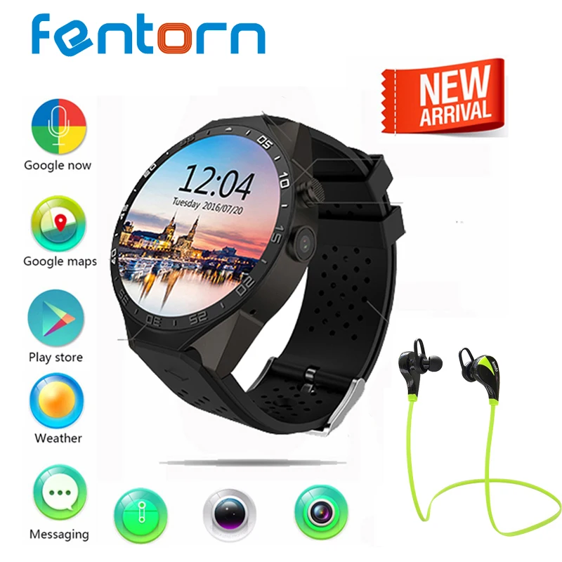 Prix pour Fentorn KW88 Smart Watch Android 5.1 OS Avec 2.0 mega Pixel Caméra 1.39 pouce Amoled Écran Rond 512 MB + 4 GB 3G WCDMA/WIFI Prix pour Fentorn KW88 Smart Watch Android 5.1 OS Avec 2.0 mega Pixel Caméra 1.39 pouce Amoled Écran Rond 512 MB + 4 GB 3G WCDMA/WIFI