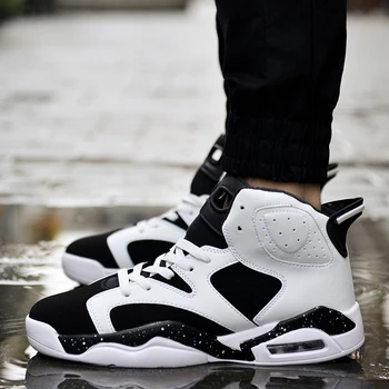 

Men Basketball Shoes Court Male Basketball Ankle Boots for Female Couple Anti-Slip Court Sports Sneakers Size 36-44