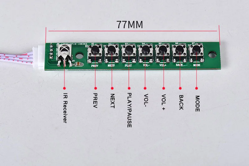 DC9-12V 4,3 дюймовый ЖК-модуль декодера без потерь Bluetooth DTS FLAC APE AC3 WAV MP3 MP4/MP5 HD видео декодирование доска