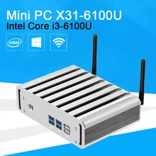 XCY мини-ПК Core i3 6100U HD Graphics 520 2.30 ГГц двухъядерный игр PC HTPC 4 К HDMI TV DDR4 300 м Wi-Fi Windows 10 без вентилятора