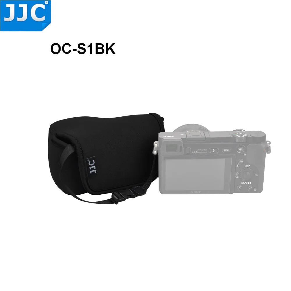 JJC беззеркальных Камера чехол DSLR сумка для sony A6100 A6600 A6000 A6300 Olympus E-PL5 E-PL6 E-PL7 Fujifilm XT30 XT10 XT20 Canon - Цвет: OC-S1BK