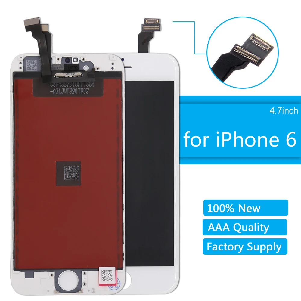 

for iPhone 6 LCD Display Screen High Quality LCD Digitizer Assembly for iPhone 6 4.7'' Replacement Screen With Fame White Black