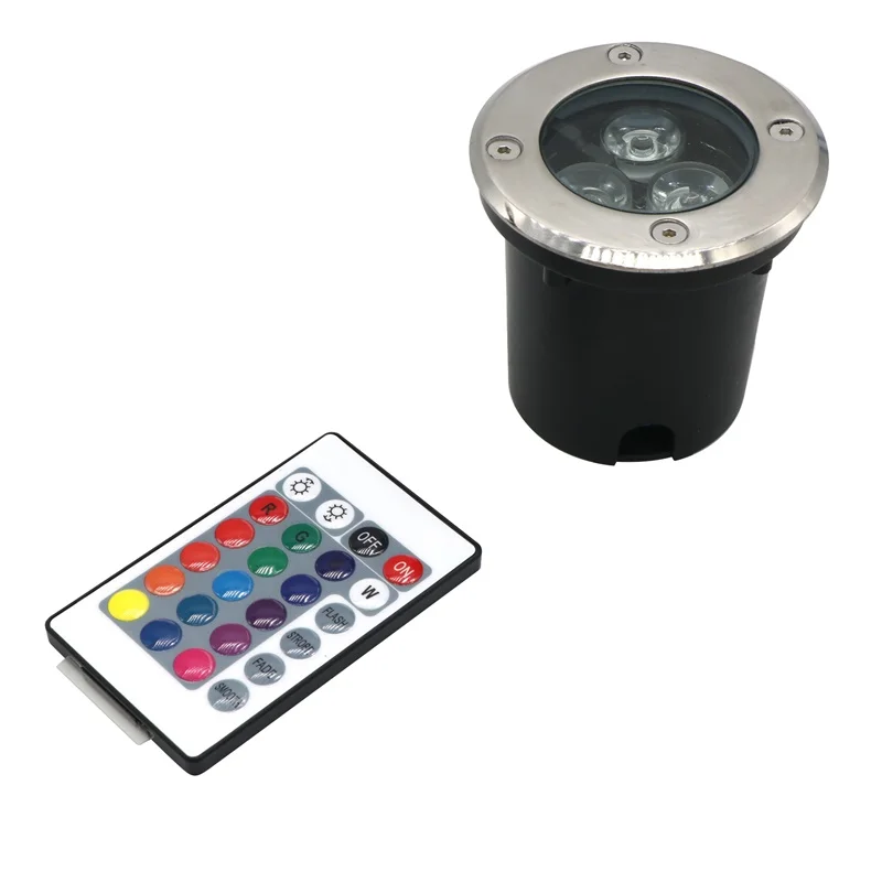 Vermelho de Aço Lâmpadas de Iluminação Levou ao ar Luzes de Convés Inoxidável Subterrânea Livre 3 w Passo 12 v Ponto Inground Chão Jardim Recesso Ip67 Rgb 3 High Quality Luzes e Iluminação