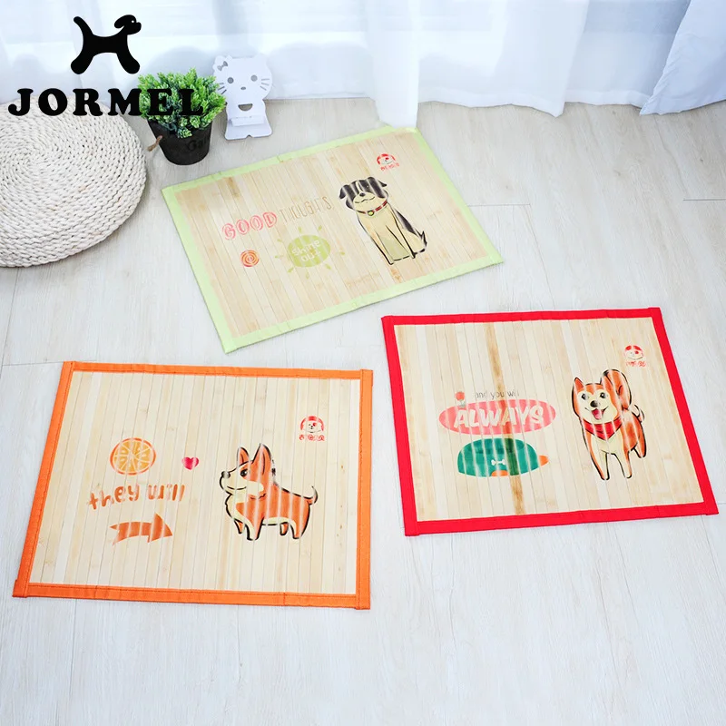 

JORMEL Bamboo Pet Dog Mat Summer Puppy Cooling Mat Pad Bed Blanket for Chihuahua Teddy Yorkshire