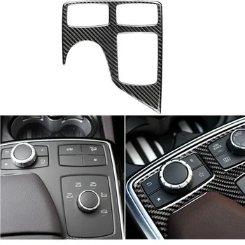 

Carbon Fiber Armrest Control Panel Cover Trim Sticker for Mercedes Benz GLE GLS ML Class Left Hand Drive