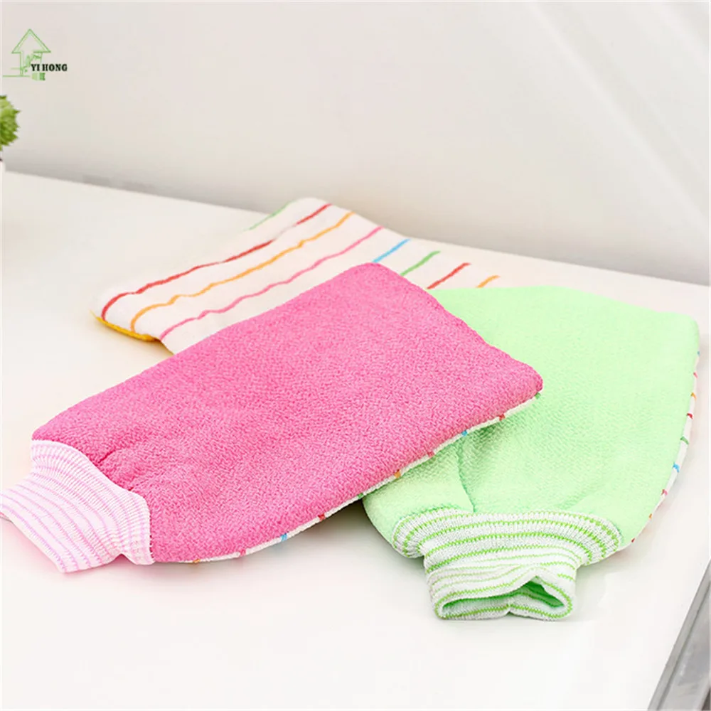 

YI HONG Shower Towel Magic Peeling Glove Exfoliating Bath Glove Double Layer Gloves Body Wash Bathroom Accessories A1272c