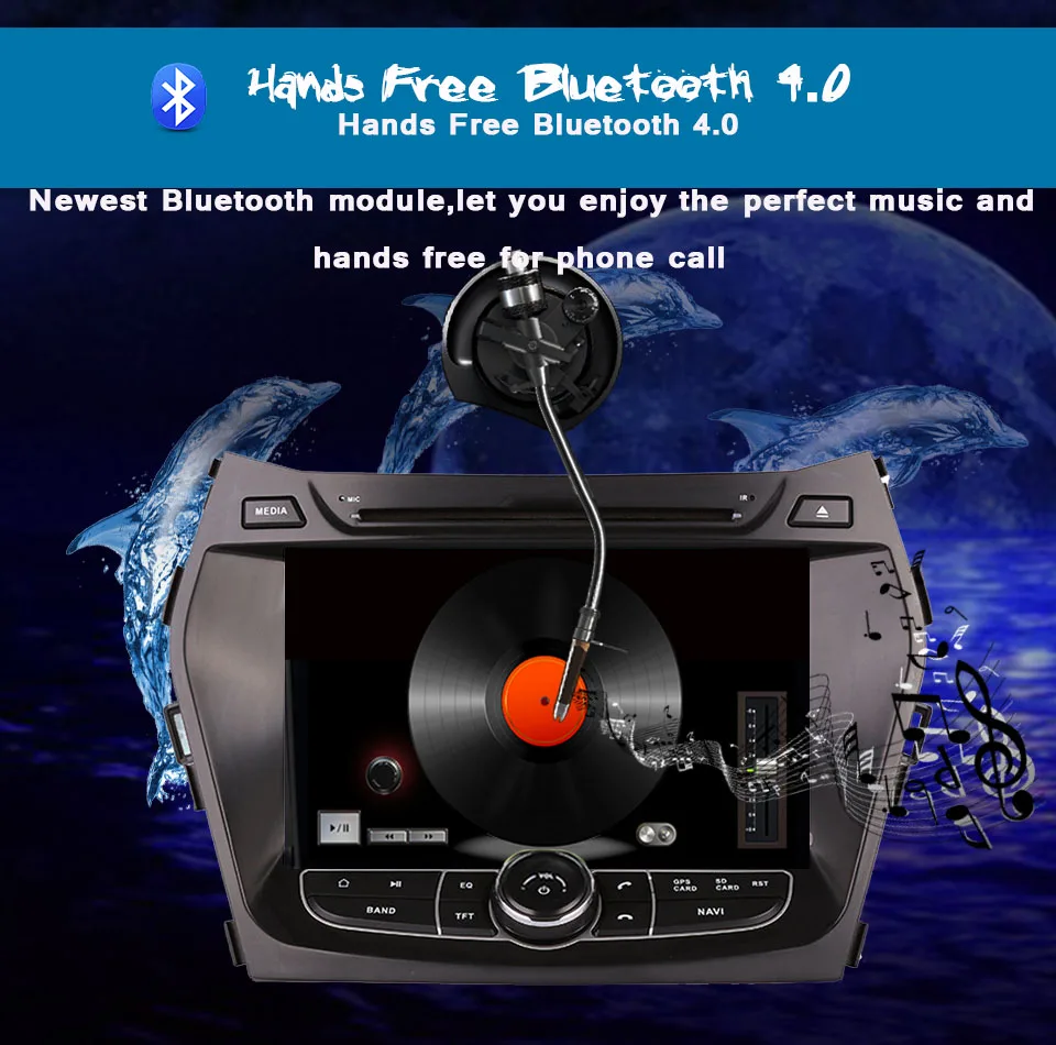 Excellent Auto 2 Din 4+64GB Android 9.0 Car dvd gps player For HYUNDAI IX45 2013 - 2018 SANTA FE santafe With WIFI Car multimedia Headunit 6