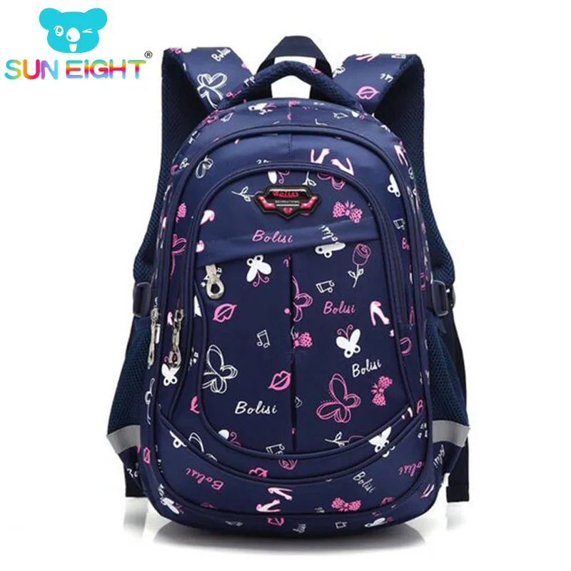 17 дюймовый школьный рюкзак с принтом бабочки, школьный рюкзак для девочек, красивые сумки через плечо для детей, школьные сумки черного цвета