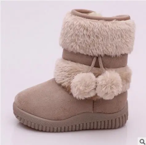 

Girls Snow Boots New Fashion Comfortable Thick Warm Kids Boots Lobbing Ball Thick Children Winter Cute Boys Boots Princess Shoes