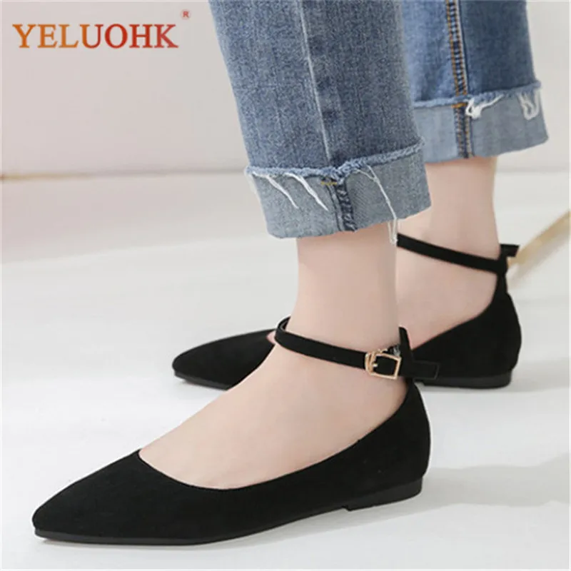 

34-42 Flat Shoes Women Large Size 2019 Spring Mary Janes Women Flats
