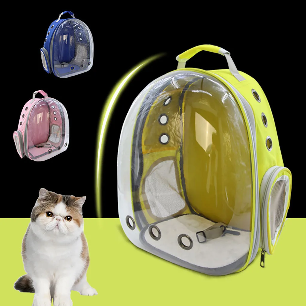 

Top sale Portable Pet Cat Dog Travel Carrier Backpack Space Capsule Breathable Bag large capacity