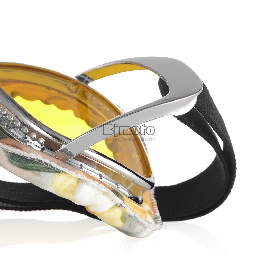 BJMOTO шлем для мотокросса c очками пилот скутер Ретро мото стимпанк Байк солнцезащитные очки мотоциклетные очки для кафе-рейсеров