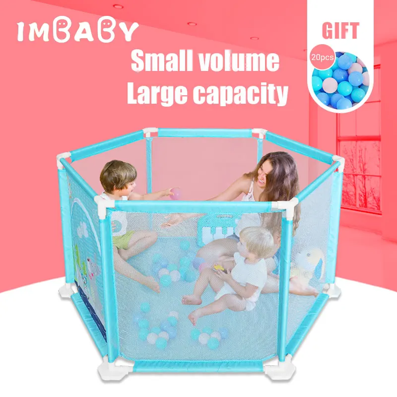 IMBABY Playpen For Children Baby Ocean Balls Dry Pits Pool Kid Safety Tent Child Stable Fence Game world Suitable 0-36 Month | Игрушки и
