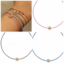 2016 aliexpress fashion jewelry simple design bracelet femme colourful rope cord crystal beads friendship bracelets for women