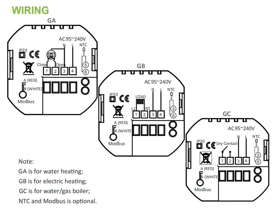 Умный термостат WiFi вода/газовый котел подсветка 3A Еженедельный программируемый работает с Alexa Google home BHT-6000-GCLWW