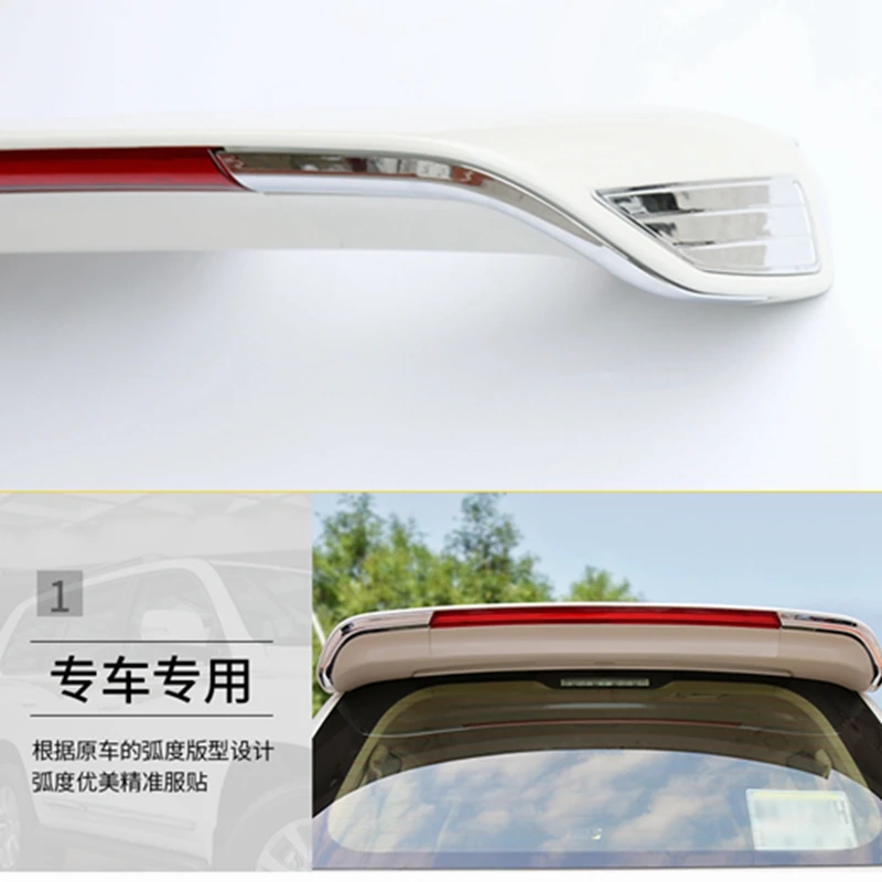  MONTFORD Car Accessories ABS Plastic Unpainted Rear Roof Wing Spoiler With Led For Toyota Land Crui - 32836162572