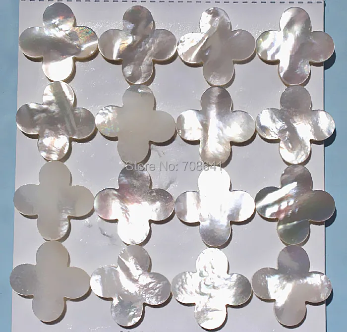 

16mm 18mm 20mm 22mm Flat Four leaf Clover MOP Shell Cabochons Stone Flat Cabochon CABs Jewelry UNdrilled Wholesale