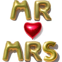 16-inch Cute Gold Letters or Number Wedding Foil Balloons Accessories Kids Baby Birthday Party Decoration Balloon Supplies