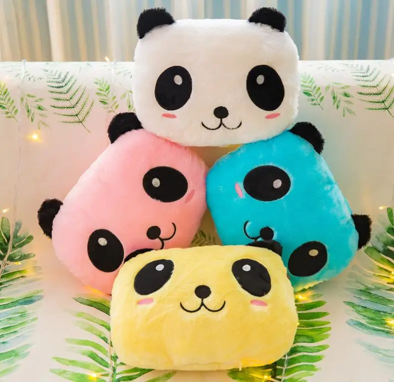 35 см творческий световой панда плюшевая подушка полноцветная светящаяся панда успокаивать младенцев Плюшевые куклы светодиодный светильник плюшевая игрушка
