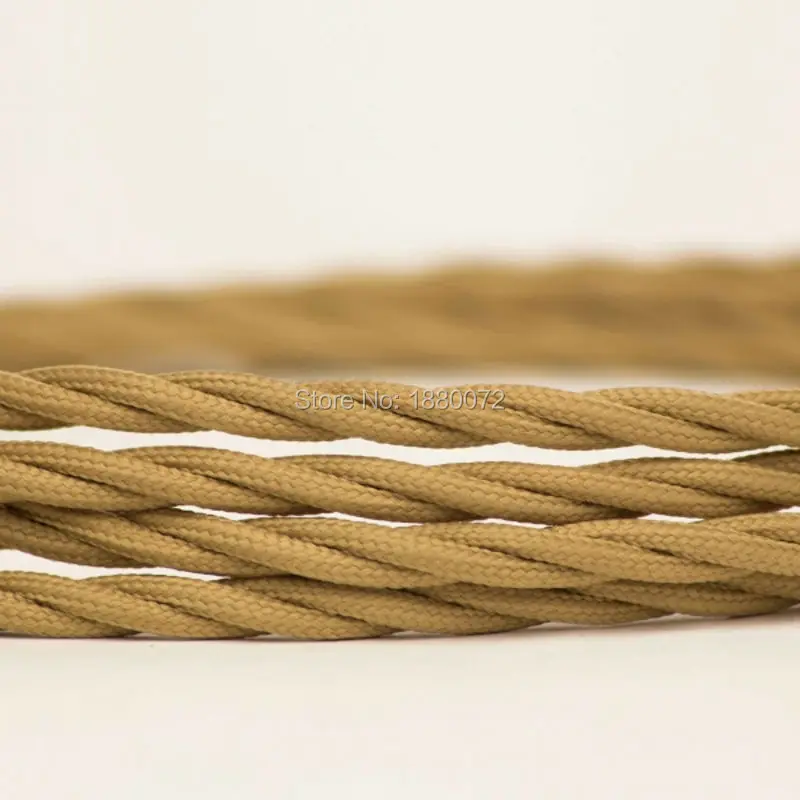 

Fabric Electrical Wire vintage style pendant lamp cord decorative twisted cable