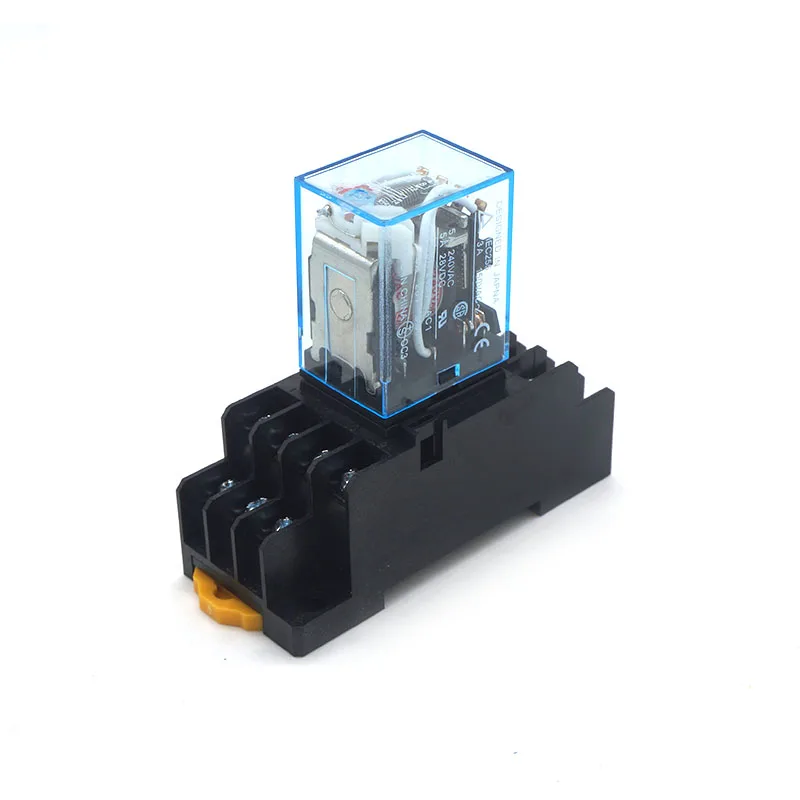 

1pcs Time relay 24 AC Coil 4PDT Power Relay MY4NJ HH54P-L 14 Pin w PYF14A Socket Base free shipping