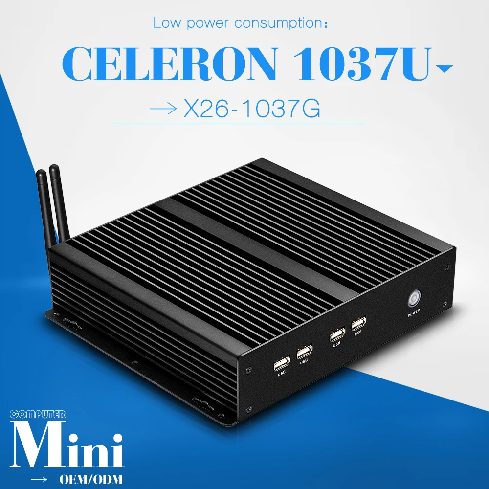 low price CPU celeron C1037U 8g ram DDR3 16g ssd can oem/odm mini computer wholesale fanless design laptop computer