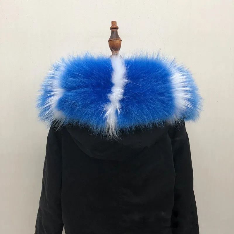 Зимний шарф пальто шаль енотовый меховой воротник модный простой размера плюс ультра широкий кожаный женский роскошный брендовый шарф - Цвет: 7 color