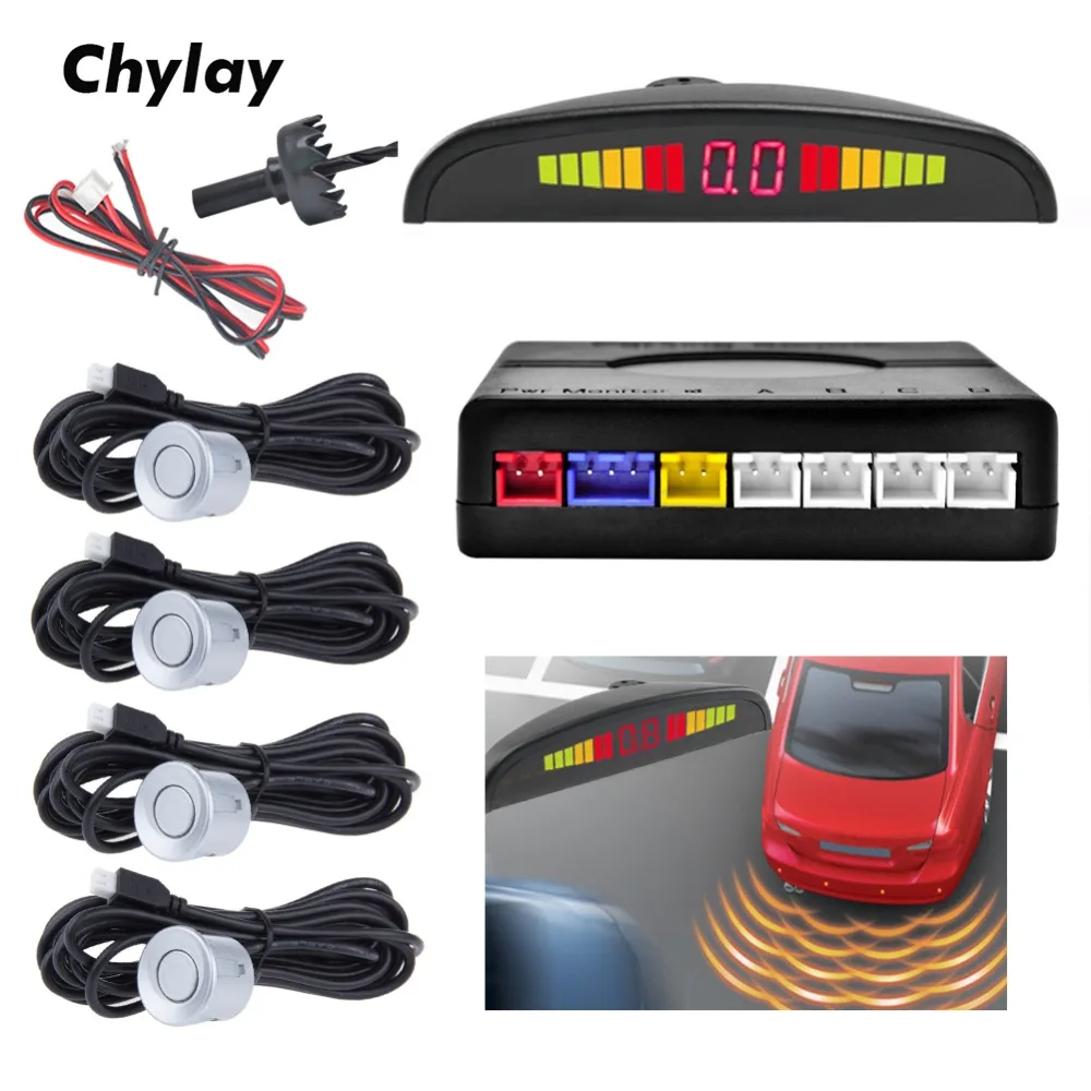 Led Parking Sensor with 4 sensors Car Auto Parktronic Radar Monitor Car