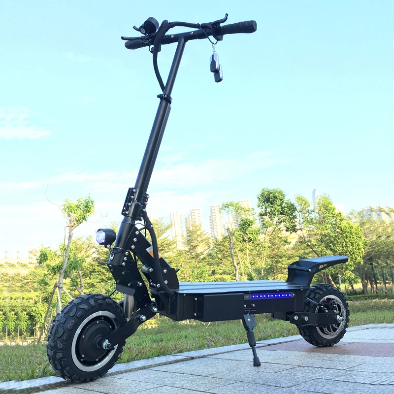 Excellent FLJ Powerful Electric Scooter 60V 5600W 11inch Off Road Big Wheel fast charge Motor e scooter kick Foldable adults Scooters 0