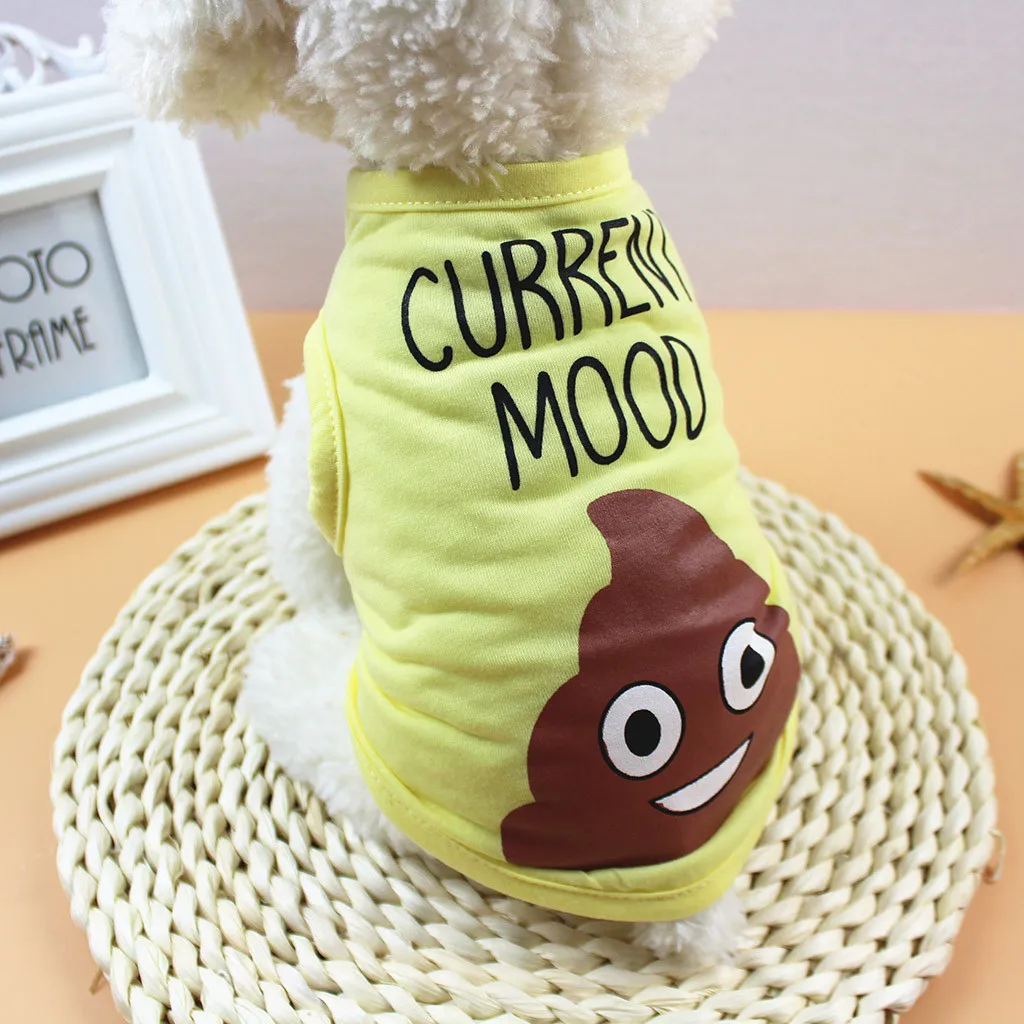 

Spring And Summer Letter Print Dog Clothing Polyester Vest Puppy Costume dog clothes For Small Dogs french bulldog