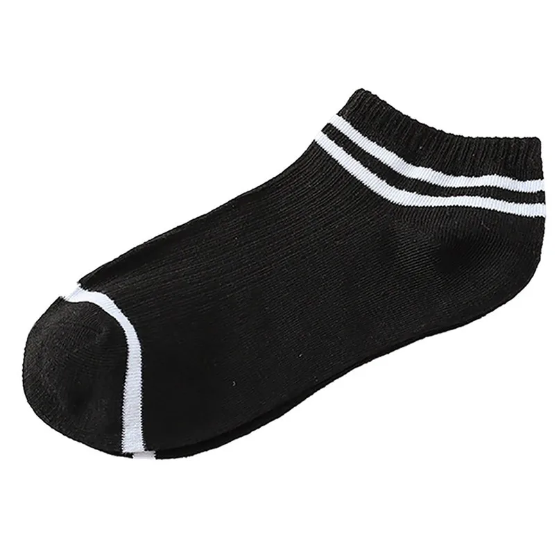 5Pairs Unisex Men & Women Socks Comfortable Stripe summer thin Cotton Sock Slippers Short Invisible Men's Ankle Socks D17 (2)