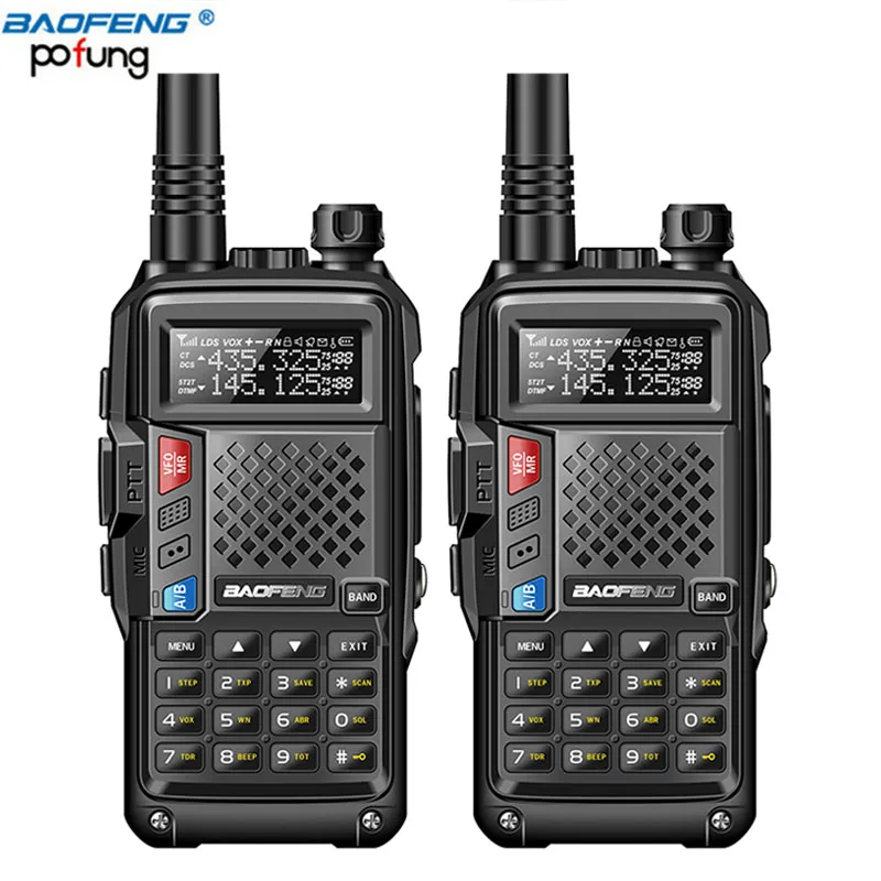 

2PCS 2019 BAOFENG BF-UVB3 PLUS Walkie Talkie 8W UHF/VHF Dual Band 10KM Long Range Thickenbattery Multiple Charging Mode Radio