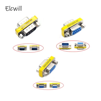 

Hot D-Sub DB9 Connector RS-232 9Pin Socket M-M/M-F/F-F Serial Female Gender Changer Coupler Adapter