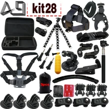 A9 For Gopro accessories set go pro kit mount SJCAM Xiaomi Yi for Sony Act Cam HDR AS200V AS100V AZ1 mini FDR-X1000V/W 4 k