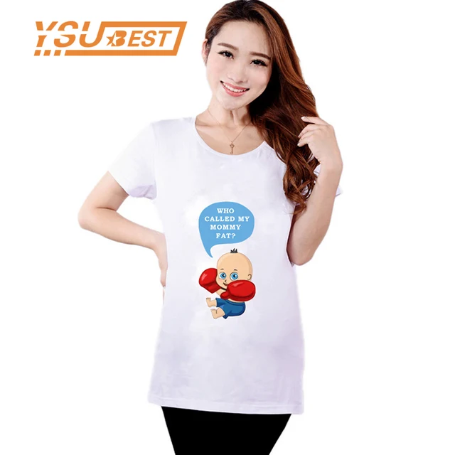 Camisas Para Embarazadas Pregnant Women Maternity Funny Baby Boxing