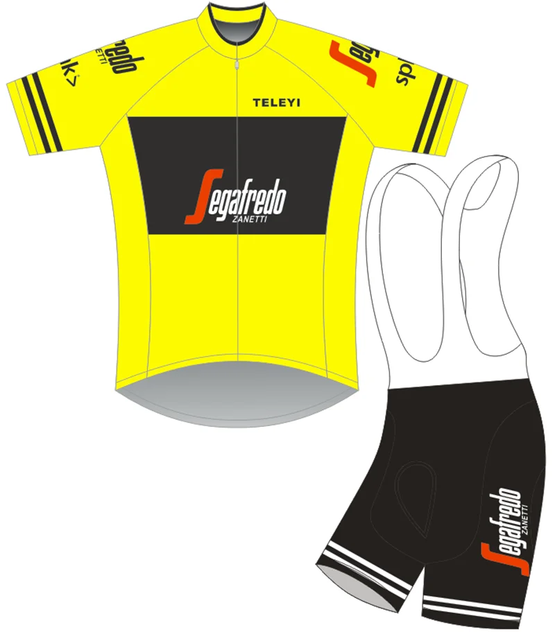

New 2019 Team TREKKING cycling jersey bike shorts set Ropa Ciclismo quick dry pro Bicycling Maillot Culotte Clothing yellow