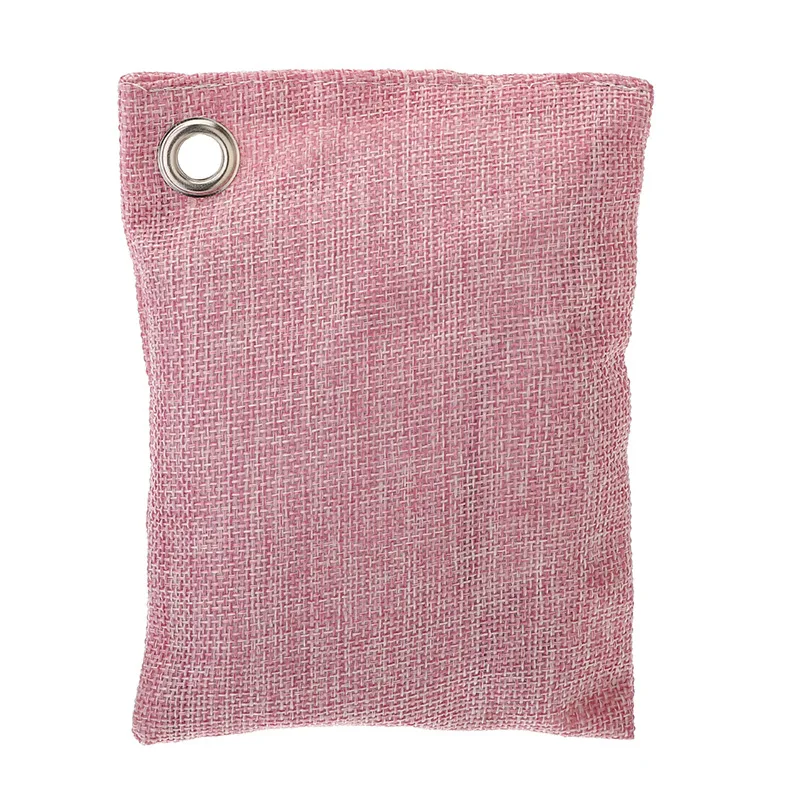 100 г домашний комнатный мешок для очистки воздуха Свежий активный бамбук с активированным углем - Цвет: Pink