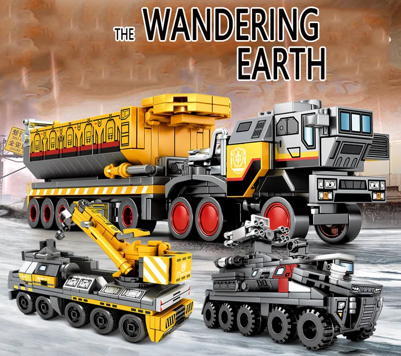 

Movie Technic the Wandering Earth Transport Truck Carrier Vehicle Car Model Building Blocks Bricks Kids Boy Toy Legoed technic