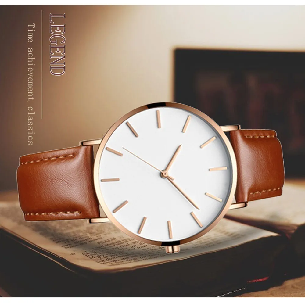 5001Betreasure ультра тонкие мужские женские часы роскошные кожаные повседневные кварцевые часы reloj hombre Новое поступление горячая распродажа