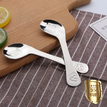 Ложки для кормления детей и детей из нержавеющей стали детские Мультяшные собаки и ложка с фигуркой котика дополнительные совки для корма