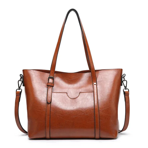 DIDABEAR Брендовая женская сумка, женские кожаные сумки, роскошные женские ручные сумки, женская сумка-мессенджер на плечо, большая сумка-тоут, Основная сумка - Цвет: Коричневый