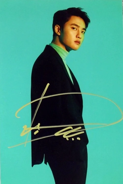 Ручная подпись EXO Doh Kyungsoo D.O. фото с автографом LOVE SHOT 5*7 122018A|Открытки и приглашения|