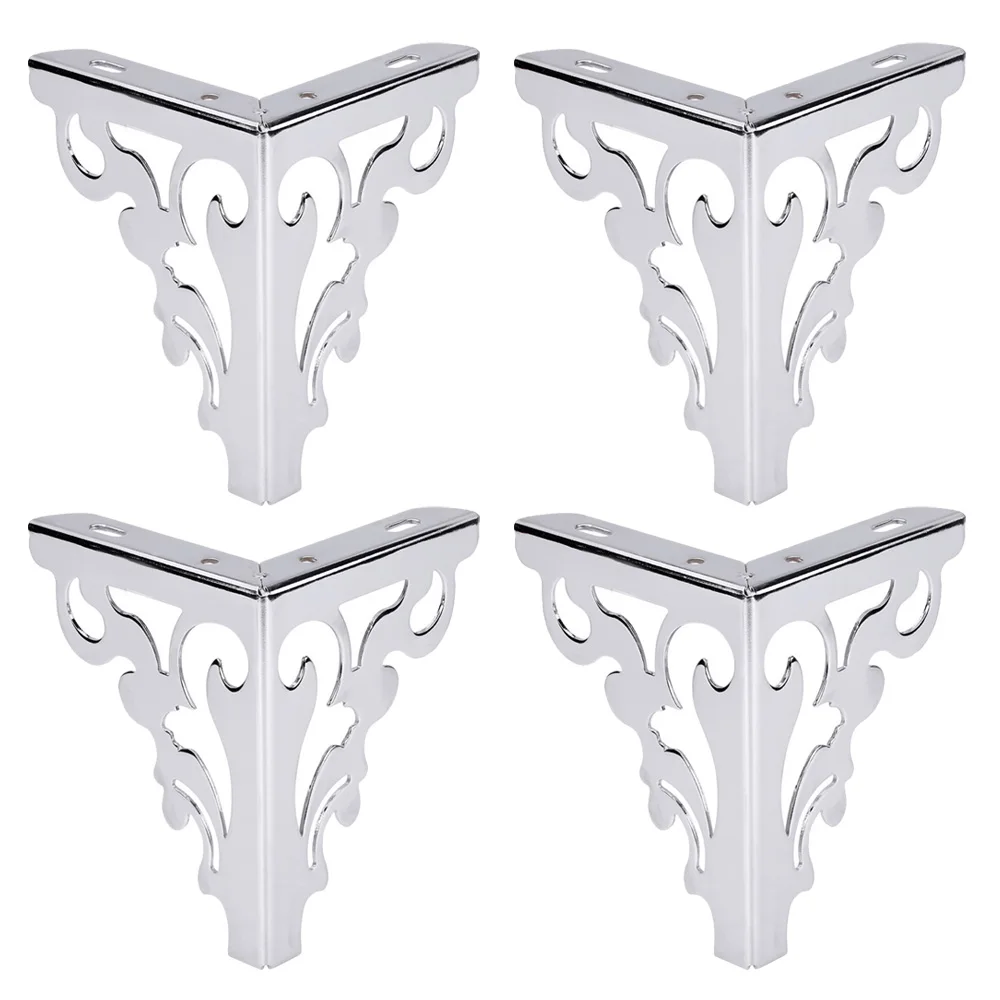 

4pcs Metal Polished Sofa Chair Legs H=120mm Modern Hollow Patten Table Cabinet Bed Feet Furniture Accessories