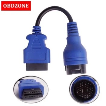 

Blue PS2 38 pin Truck Cable for Iveco 38Pin to 16Pin Cable Connector OBD2 Extension Adapter