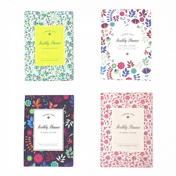 

Korean Floral Monthly Planner Flower Schedule Book Agenda 2019 Undated Notebooks Journals Cute Kawaii Stationery School Supplies