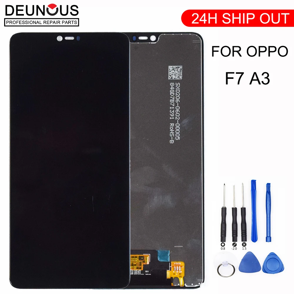 

6.23" F7 LCD For OPPO F7 A3 LCD Display CPH1819 CPH1821 Touch Screen Digitizer Assembly Replacement with Frame For OPPO A3