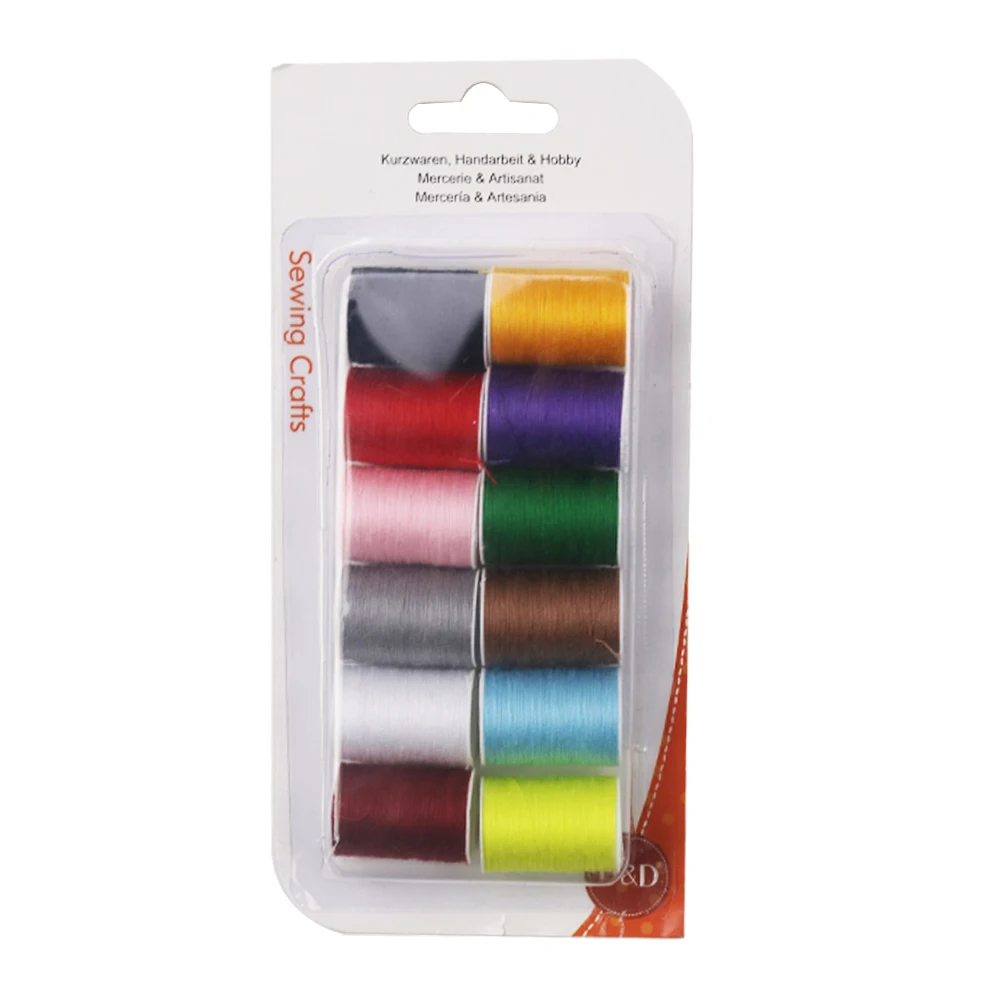

12 Colors 20 Yard Polyester Embroidery Sewing Threads DIY Craft Sewing Accessories Garment Needlework Supplies