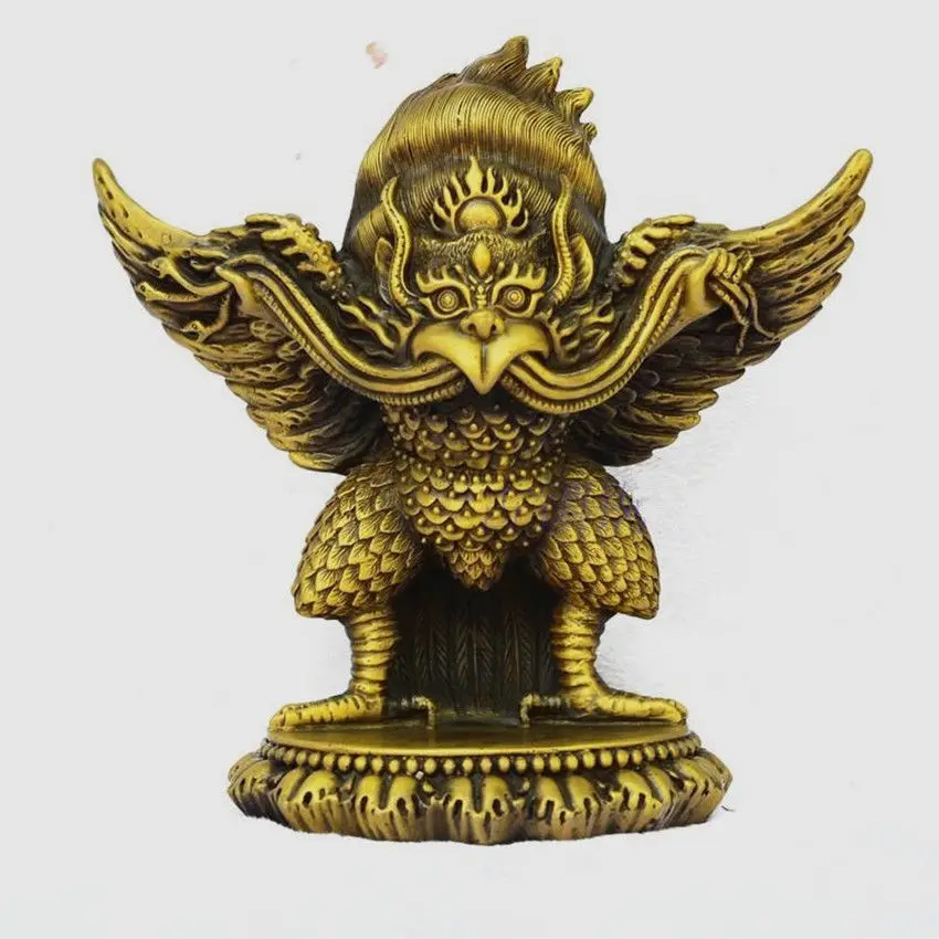 tibet buddhism Bronze Fly Bird Winged Garuda Redpoll God Tantra Buddha Statue | Дом и сад